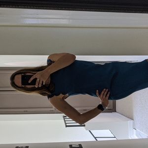 Everly scalloped shift dress